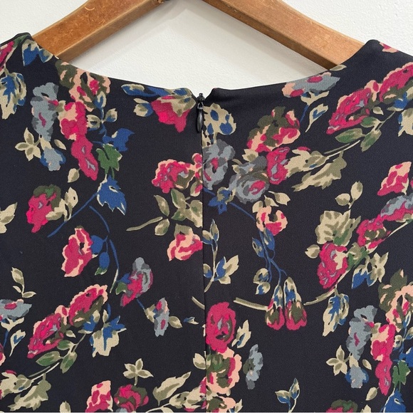 Lauren Ralph Lauren Black Moody Floral Surplice Stretch Jersey Midi Dress 16 - Picture 12 of 15